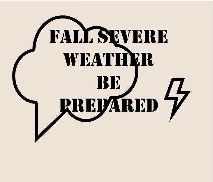 wording, Fall Brings Severe Weather, Be Prepared, Cloud, lightning strike